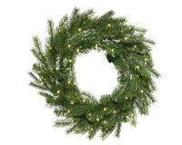 Kerstkrans Grandis krans boom D80 cm 80LED groen/wit Everlands - Everlands - thumbnail
