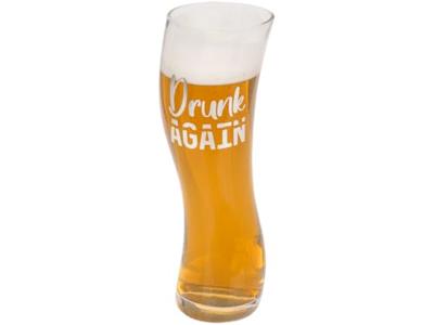 Drunk Again scheef bierglas