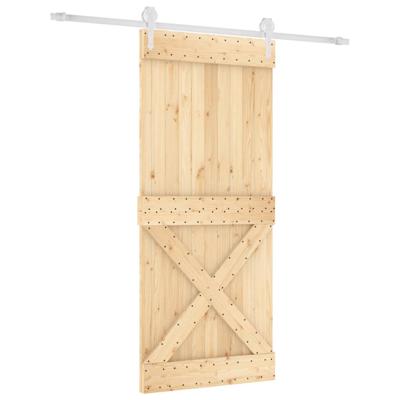 Schuifdeur met beslag 90x210 cm massief grenenhout