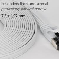 Maxtrack TI55-1L RJ45 Netwerkkabel, patchkabel CAT 8.1 U/FTP 1 m Wit Plat 1 stuk(s) - thumbnail