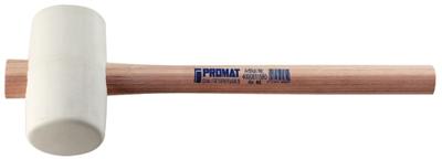 Promat/Tecwerk Rubberhamer | hoofd-d. 90 mm koplengte 139 mm | wit essenhout | 70 Shore A vlakke baan - 4000811582