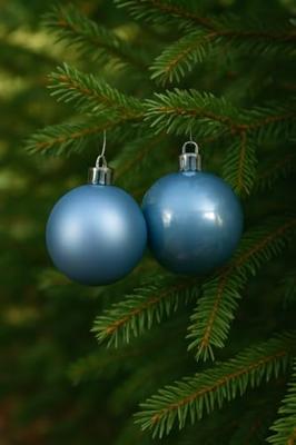 Kerstbal kunststof d6 cm sky blauw 12 st Decoris - Decoris