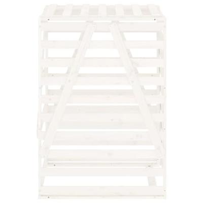VidaXL Containerberging 84x90x128,5 cm massief grenenhout wit
