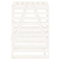 VidaXL Containerberging 84x90x128,5 cm massief grenenhout wit - thumbnail