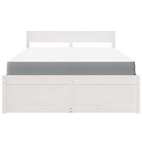 Bed met lades en matras massief grenenhout wit 140x190 cm - thumbnail