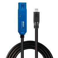 LINDY 43380 USB-kabel USB 3.2 Gen1 USB-A bus, USB-C stekker 5.00 m Zwart/blauw - thumbnail
