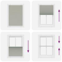 Pliss rolgordijn 100x150 cm stofbreedte 99,4 cm polyester - thumbnail