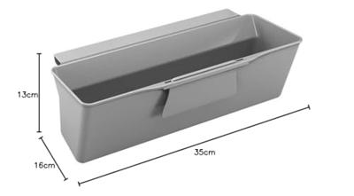Metaltex Clean Tex Aanrechtafvalbak 35x16x13 cm Grijs - thumbnail