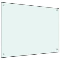 VidaXL Spatscherm keuken 80x60 cm gehard glas wit - thumbnail