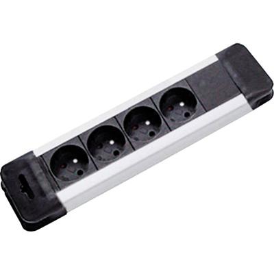 Bachmann 19.07.1144 Stekkerdoos Grijs, Zwart Randaarde stekker 1 stuk(s)