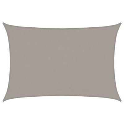 VidaXL Zonnezeil 160 g/m² rechthoekig 3,5x5 m hdpe lichtgrijs