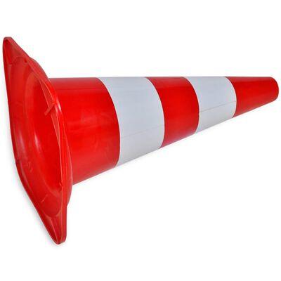 VidaXL Verkeerskegel reflecterend 50 cm rood en wit 10 st