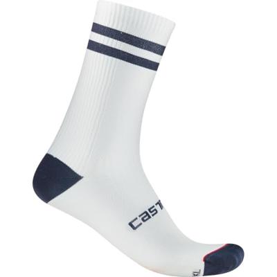 Castelli Originale 18 sock blauw/wit unisex L/XL