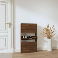 VidaXL Schoenenkast 59x17x108 cm bewerkt hout bruin eikenkleur - thumbnail
