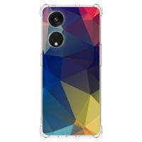 OPPO A98 Shockproof Case Polygon Dark - thumbnail