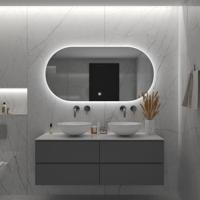 Badkamerspiegel BWS Riono 70x140cm Horizontaal LED - thumbnail