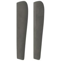 Boxspring met matras fluweel donkergrijs 90x200 cm - thumbnail