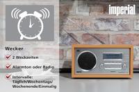 Imperial Imperial DABMAN 30 Mobiles DAB+ / FM-Radio Holz Draagbare radio Grijs - thumbnail
