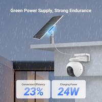 Zonnepaneel - EZVIZ - 24W - Ingebouwde accu - Dubbele oplaadpoort - IP65 - Bluetooth - thumbnail
