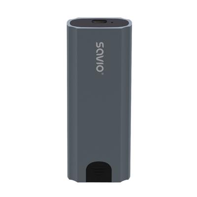 Savio M.2 SSD NVMe externe schijfbehuizing, USB-C 3.1, AK-67, grijs - thumbnail