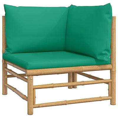 2-delige Loungeset met kussens bamboe groen - thumbnail