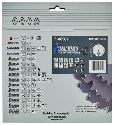 Makita Accessoires afkortzaagblad hout | efficut 216x30x2,0 45t 10g - e-06987 - e-06987