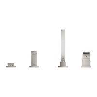 Badcombinatie GROHE Eurocube Viergats Supersteel - thumbnail