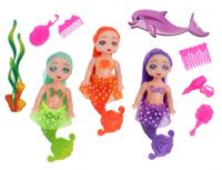 Jonotoys zeemeerminnenset meisjes 11,5 cm groen/oranje/paars - thumbnail