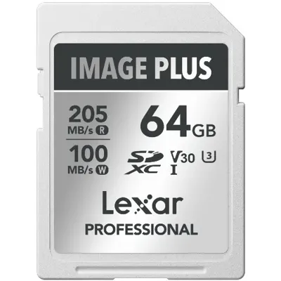 Lexar Image Plus 64GB SDXC UHS-I V30 - R205/W150 MB/s