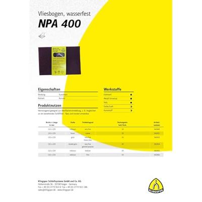 Klingspor 342855 NPA 400 vliesboog, 152 x 229 mm medium korund 20 stuk(s)