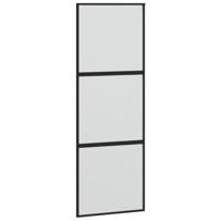 VidaXL Schuifdeur 76x205 cm gehard glas en aluminium zwart - thumbnail