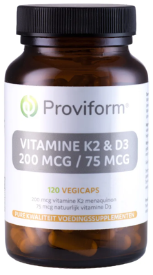 Vitamine K2 200mcg & D3 75mcg 120 Vegetarische capsules