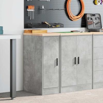 Garagekast 30x51x85 cm massief grenenhout betongrijs Garagekast 30x51x85 cm massief grenenhout betongrijs