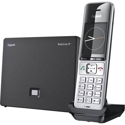 Gigaset BasicLine IP+COMFORT 500HX DECT, GAP, IP-DECT/GAP, VoIP Draadloze VoIP-telefoon Zwart/zilver