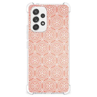 Samsung Galaxy A53 5G Doorzichtige Silicone Hoesje Pattern Orange Samsung Galaxy A53 5G Doorzichtige Silicone Hoesje Pattern Orange