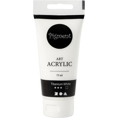 Creativ Company Pigment art acrylverf titanium wit, 75ml