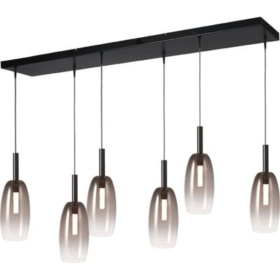 Masterlight 6L hanglamp Ø11,5cmLido Olive met smoke-fading glas - 2861-05-05-130-25-64