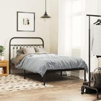 Hoofdbord 100 cm metaal zwart - thumbnail