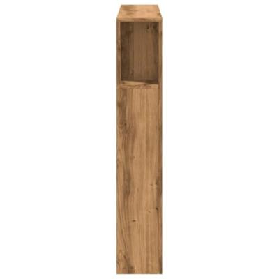 Hoofdeinde met LED 100x18,5x103,5 cm hout artisanaal eikenkleur