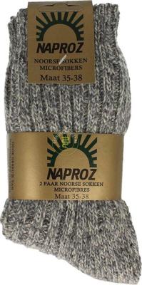 Naproz Noorse Sokken 35-38 Grijs Naproz Noorse Sokken 35-38 Grijs