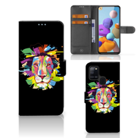 Samsung Galaxy A21s Leuk Hoesje Lion Color - thumbnail