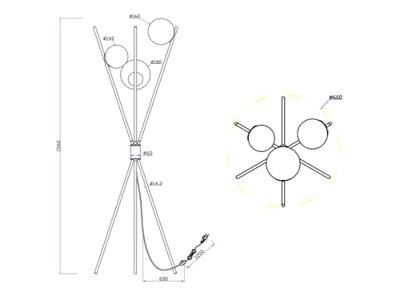 Trio Tripod vloerlampLance curiosa - 403400317