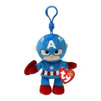 TY Beanie Babies Clip Marvel Knuffel Captain America 12 cm - thumbnail