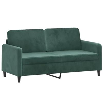 Tweezitsbank 140 cm fluweel donkergroen