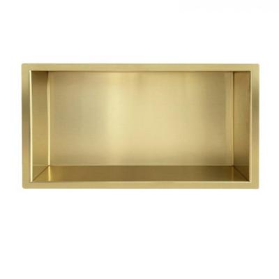 Wiesbaden Inbouwnis | Exellence | 30x60x7cm | Geborsteld Messing Goud