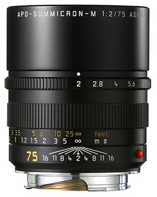 Leica 11637 APO-Summicron-M 75mm F/2.0 ASPH zwart