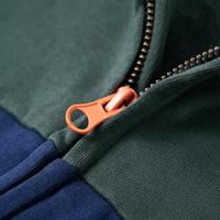 VidaXL Kindervest met capuchon en rits 92 donkergroen - thumbnail