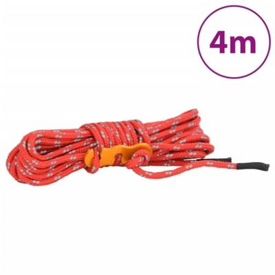 Tentscheerlijnen met spanners 8 st reflecterend 4 m 4 mm - thumbnail