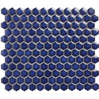 Mozaiek Barcelona Hexagon Cobalt Blauw 2,3x2,6 - thumbnail