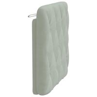 Hoofdbordkussen 90 cm velvet lichtgrijs - thumbnail